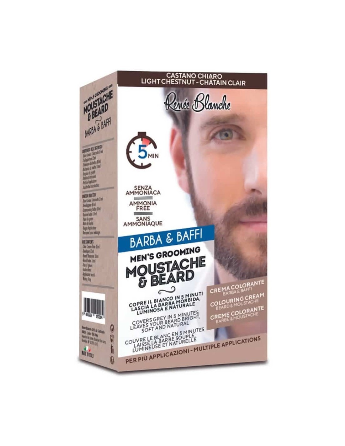 Beard and Moustache Dye Light Brown Renee Blanche HairMaker.Gr