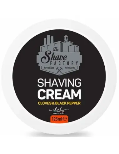 Shaving Cream Cloves & Black Pepper Shave Factory 125ml 13622 Shave Factory Traditional Shaving Soaps €8.90 €7.18