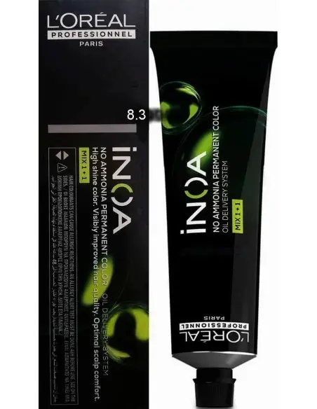 Hair Dye Inoa 8.3 New L'Oreal Professionnel 60ml 13635 L'Oreal Professionnel Pro Hair Dye Inoa HairDye €11.90 €9.60