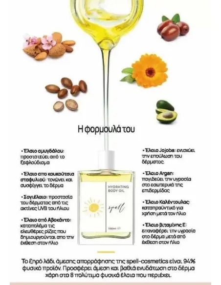 Ξηρό Λάδι Βαθιάς Ενυδάτωσης Spell Cosmetics 100ml 13712 Spell Cosmetics