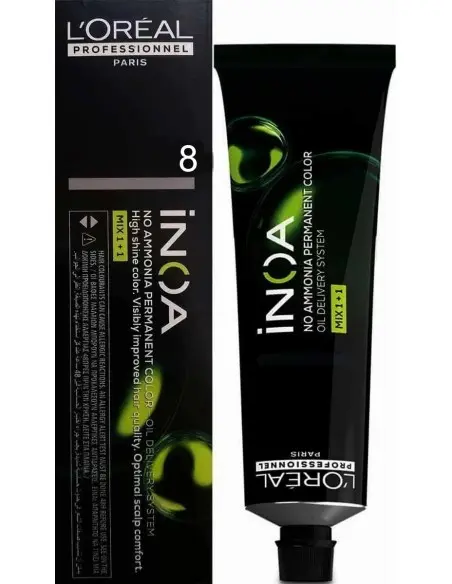 Hair Dye Inoa 8 New L'Oreal Professionnel 60ml 13756 L'Oreal Professionnel Pro Hair Dye Inoa HairDye €11.90 €9.60