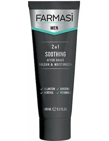 Farmasi Men 2 In 1 Soothing After Shave Balsam & Moisturizer 100ml Base-6864 Farmasi Men