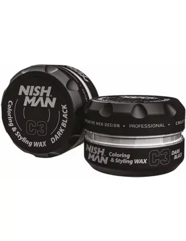 Coloring and Styling Hair Wax Dark Black C3 Nishman 100ml 13860 Nishman Shine Wax €8.89 €7.17