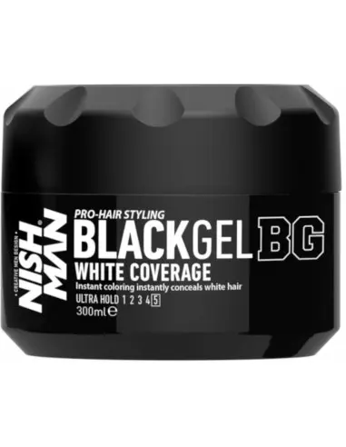 Hair Black Gel Ultra Hold BG Nishman 300ml OfSt-13861 Nishman Gel With Color €11.00 €8.87