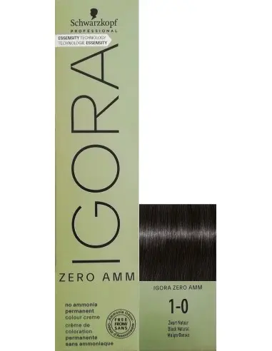 Permanent Hair Dye Igora Zero Ammonia Schwarzkopf Professional 1-0 Black 60ml 13865 Schwarzkopf Pro Hair Dye Schwarzkopf Prof...