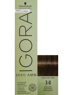 Permanent Hair Dye Igora Zero Ammonia Schwarzkopf Professional 3-0 Dark Brown 60ml 13866 Schwarzkopf Pro Hair Dye Schwarzkopf...