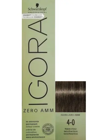 Permanent Hair Dye Igora Zero Ammonia Schwarzkopf Professional 4-0 Medium Brown 60ml 13867 Schwarzkopf Pro Hair Dye Schwarzko...