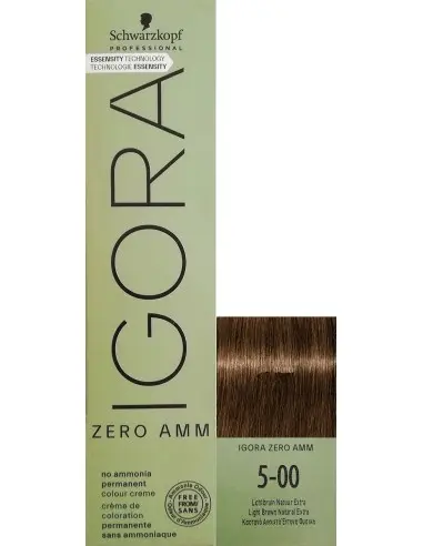 Permanent Hair Dye Igora Zero Ammonia Schwarzkopf Professional 5-00 Extra Light Brown 60ml OfSt-13874 Schwarzkopf Pro Hair Dy...