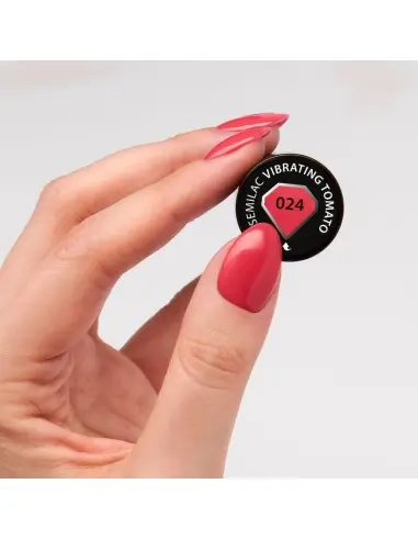 Ημιμόνιμο Βερνίκι Νυχιών Semilac 024 Vibrating Tomato 7ml 13878 Semilac