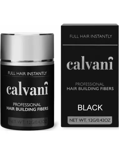 Ίνες Κερατίνης Πύκνωσης Μαλλιών Calvani Μαύρο 12gr 13939 Calvani Hair Building Fibers