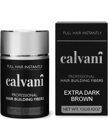 Ίνες Κερατίνης Πύκνωσης Μαλλιών Calvani Extra Σκούρο Καστανό 12gr 13941 Calvani Hair Building Fibers
