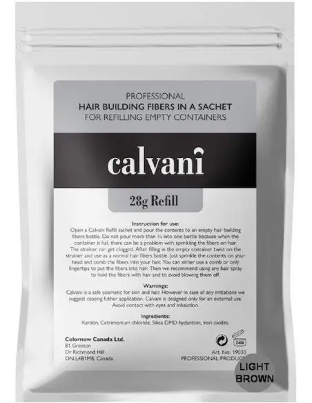 Hair Building Fibers Light Brown Refill Calvani 28gr 13954 Calvani Hair Building Fibers Calvani Hair Fibers €29.90 €24.11