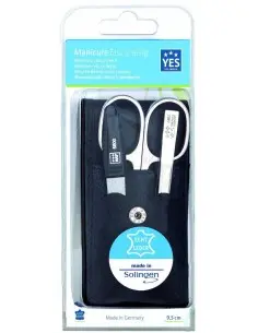 Manicure Case 3 Piece YES 99260 Grey Becker Solingen 9.5cm OfSt-13963 Becker Solingen