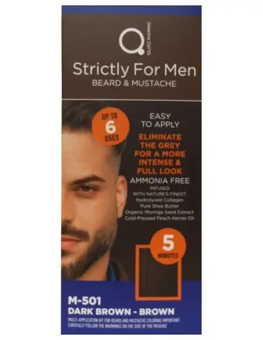 Beard Dye Strictly For Men M501 Dark Brown Qure 50ml 13991 Qure International Beard Dye €11.90 product_reduction_percent€9.60