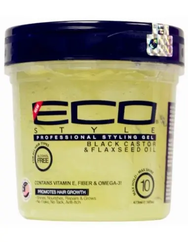 Ζελέ Μαλλιών Μαύρο Καστορέλαιο Eco Style 473ml 14273 Eco Style