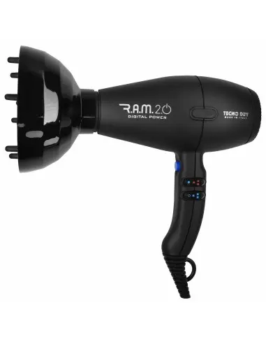 Tecno Dry Πιστολάκι Μαλλιών Ram 2.0 Black Brushless Line 2500w Base-ZA-14321 Tecno Dry