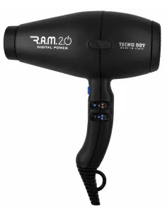 Tecno Dry Πιστολάκι Μαλλιών Ram 2.0 Black Brushless Line 2500w Base-ZA-14321 Tecno Dry 2