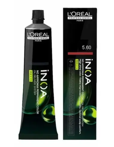 L'Oreal Professionnel Νέα Inoa 5.60 Καστανό Ανοιχτό Κόκκινο Έντονο 60ml 14523 L'Oreal Professionnel Pro Hair Dye