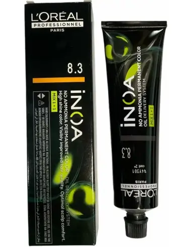 L'Oreal Professionnel New Inoa 8.3 Light Golden Blonde 60ml 14652 L'Oreal Professionnel Pro Hair Dye Inoa HairDye €11.90 €9.60