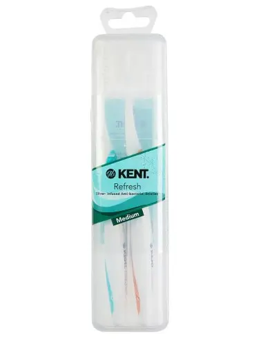 Two Medium Toothbrushes In Travel Case Kent Brushes 14734 Kent Brushes Toothbrushes €6.14 €4.95