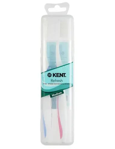 Two Medium Toothbrushes In Travel Case Kent Brushes 14735 Kent Brushes Toothbrushes €6.14 €4.95