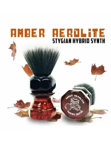 Synthetic Shaving Brush Amber Aerolite Phoenix Artisan Accoutrements 24mm 14862 Phoenix Accountrements Synthetic Shaving Brus...