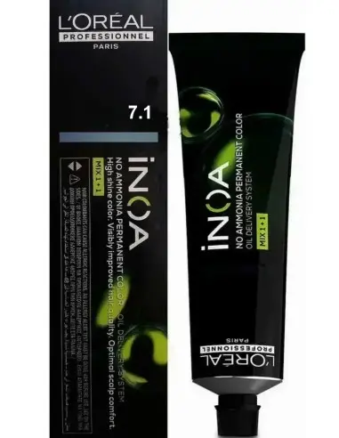 Hair Dye Inoa 7.1 New L'Oreal Professionnel 60ml 14901 L'Oreal Professionnel Pro Hair Dye Inoa HairDye €11.90 €9.60