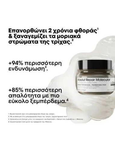 Absolut Repair Molecular Mask L'Oreal Professionnel 250ml OfSt-14932 L'Oréal Professionnel Tired Hair €24.10 €19.44