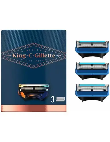 Ανταλλακτικές Λεπίδες Ξυρίσματος King C. Gillette 3 Λεπίδες 14998 Gillette