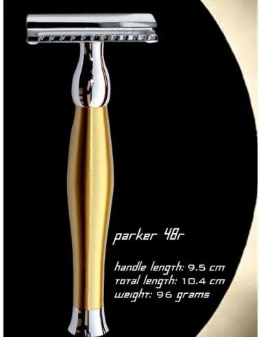 Ξυριστική Μηχανή Ασφαλείας Κλειστού Τύπου Τριών Τεμαχίων Parker 48R Gold 1076 Parker
