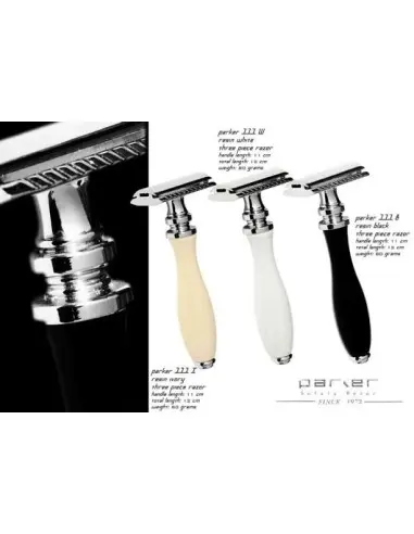 Safety Razor DE Closed Comb 3 Pieces Parker 111B Black 1085 Parker Closed Comb Safety Razors €26.90 product_reduction_percent...
