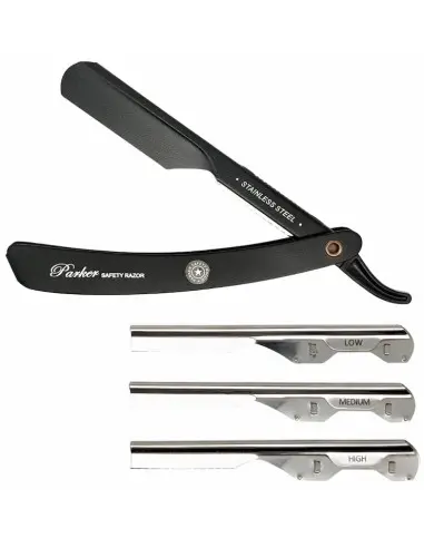Parker PTABK Shavette –Black Grip & Stainless Arm 15241 Parker Parker Shavettes €39.90 product_reduction_percent€32.18