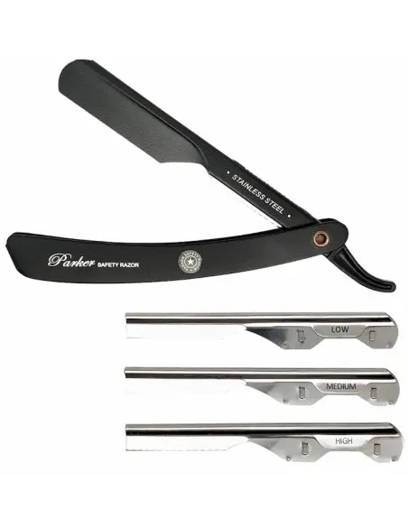 Parker PTABK Shavette –Black Grip & Stainless Arm 15241 Parker Parker Shavettes €39.90 product_reduction_percent€32.18