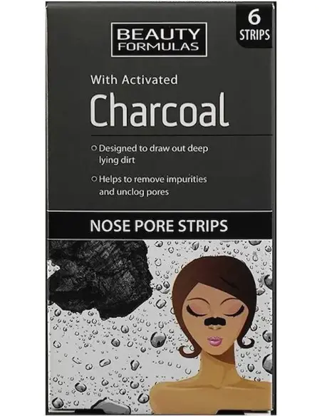 Nose Pore Strips With Charcoal Beauty Formulas 6 pcs 15274 Beauty Formulas Face Cleansers €4.90 €3.95