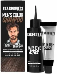 Ημιμόνιμη Ανδρική Βαφή Μαλλιών & Γενιών 3N Σκούρο Καστανό Beardburys 15335 Beardburys