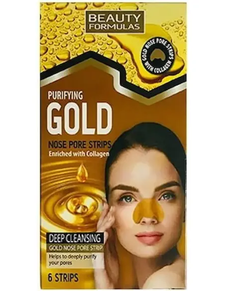 Ταινίες Καθαρισμού Πόρων Μύτης Gold Beauty Formulas 6τεμ 9327 Beauty Formulas