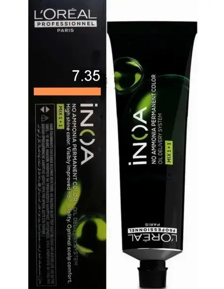 Inoa 7.35 Blonde Dore Acajou Hair Dye New L'Oreal Professionnel 60ml 15358 L'Oréal Professionnel Inoa HairDye €11.90 €9.60