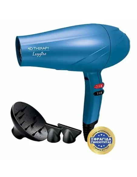 GAMA Leggero 4D Σεσουάρ 2400W Με Ιονισμό & Φυσούνα Base-ZAZ-15418 Gama