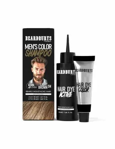 Hair & Beard Color Shampoo Light Brown 5N Beardburys 15549 Beardburys Semi Permanent Hairdyes €15.90 -10%€12.82