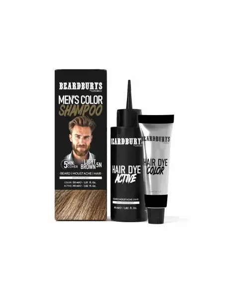 Hair & Beard Color Shampoo Light Brown 5N Beardburys 15549 Beardburys Semi Permanent Hairdyes €15.90 -10%€12.82
