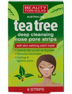 Beauty Formulas Tea Tree Deep Cleansing Nose Pore Strips 6 pcs