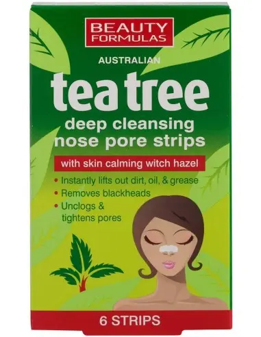Beauty Formulas Tea Tree Deep Cleansing Nose Pore Strips 6 pcs