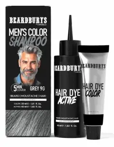 Hair & Beard Color Shampoo Semi-permanent Grey 9G Beardburys