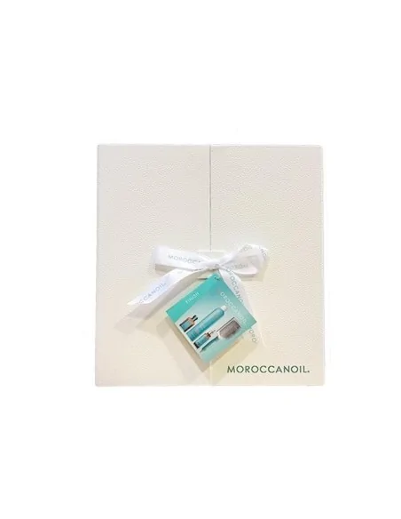 Moroccanoil Gift Pack Finish Luminous Hairspray Strong 330ml & Glimmer Shine 50ml & Treatment Oil 25ml & Puddle Brush Disc-24...