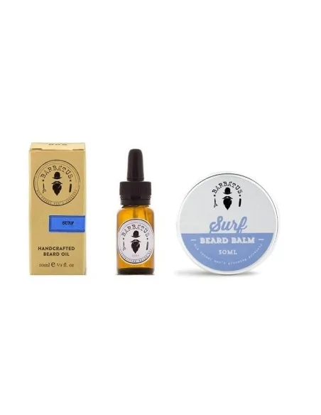 Barbatus Pack Surf Beard Oil 10ml & Beard Balm 30gr Disc-3256 Barbatus