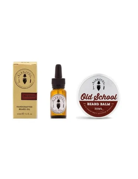 Barbatus Pack Old School Beard Oil 10ml & Beard Balm 30gr Disc-3257 Barbatus