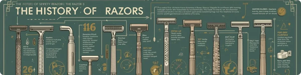 Ιστορική εξέλιξη παραδοσιακών ξυριστικών μηχανών – Safety Razor Timeline